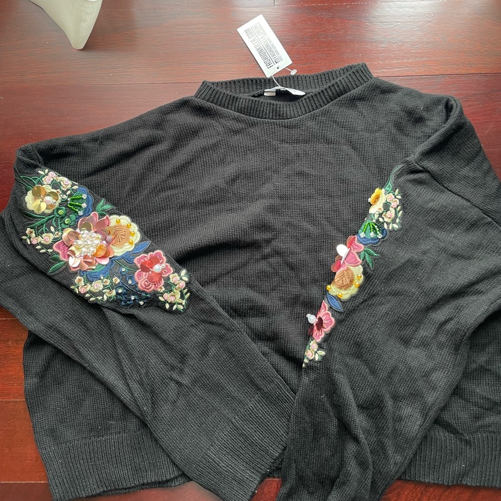 Womens black sweater top